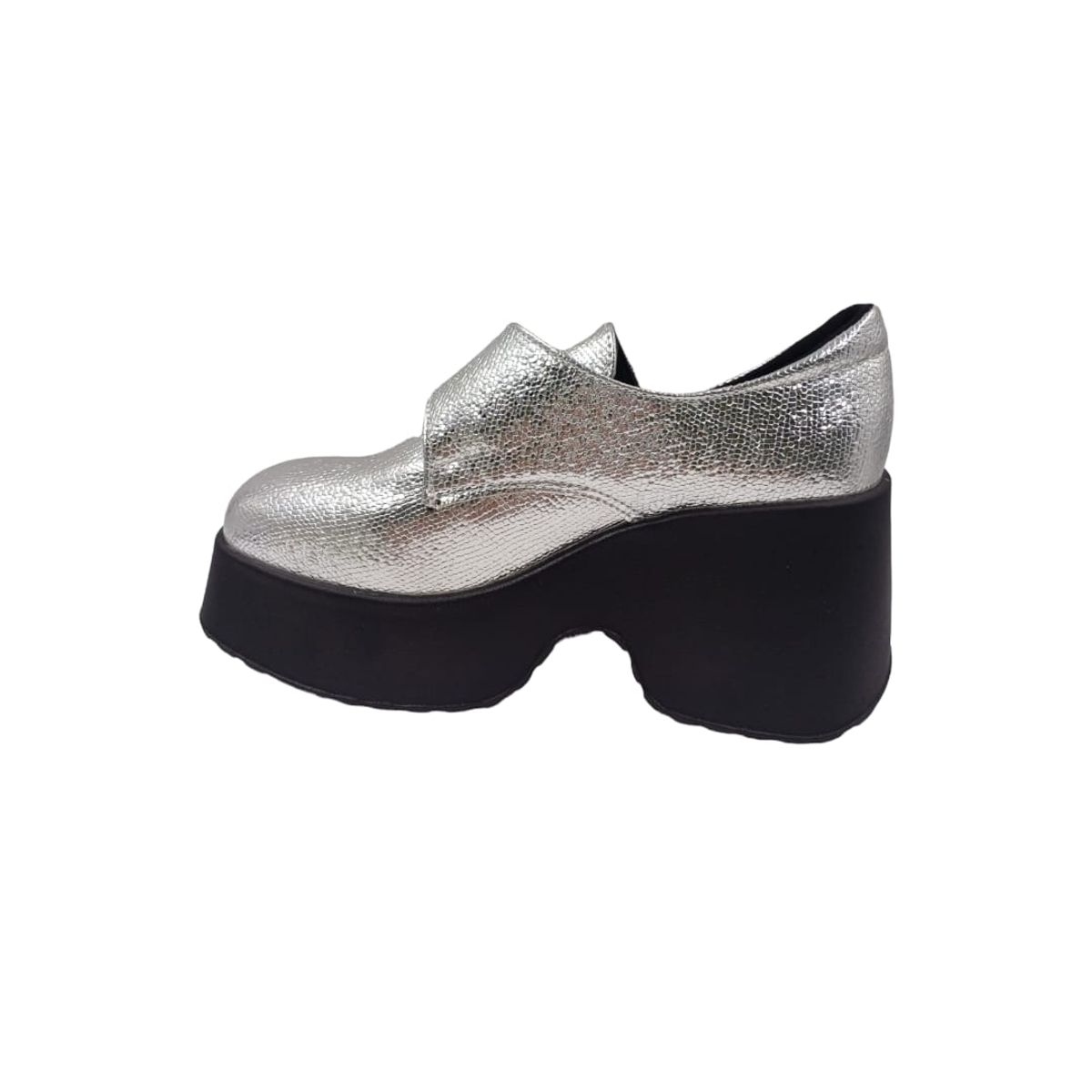 HERIEL - Zapato Plateado Plataforma Mujer