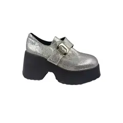 HERIEL - Zapato Plateado Plataforma Mujer