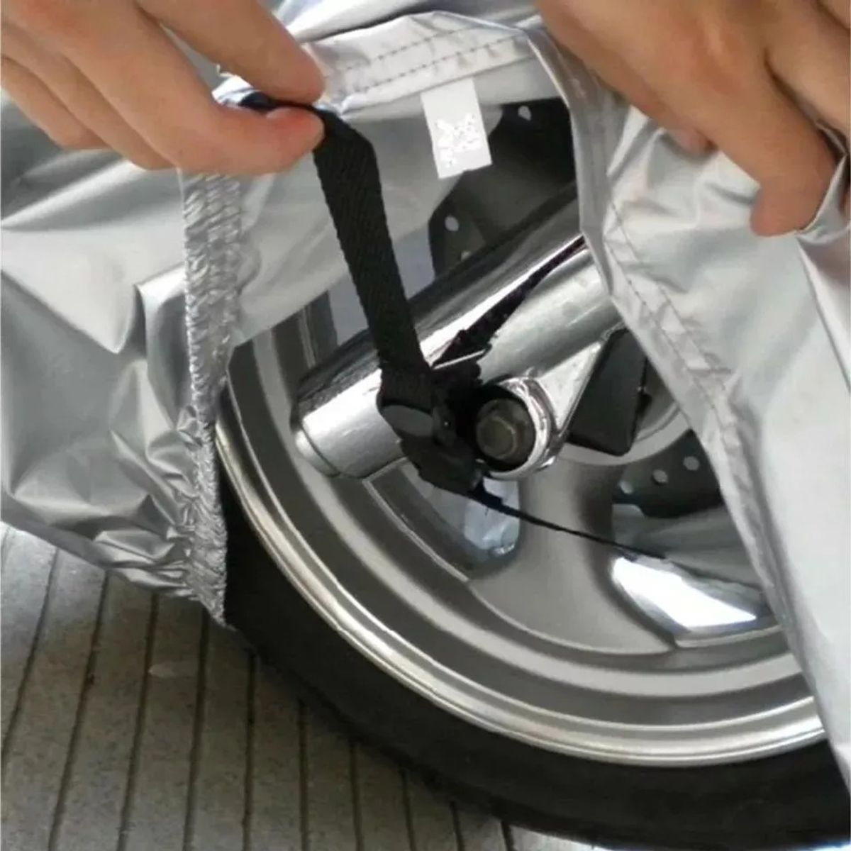 MUNDO MAGIA - Funda Lona Cubre Moto Impermeable Anti Lluvia Polvo Uv Negro