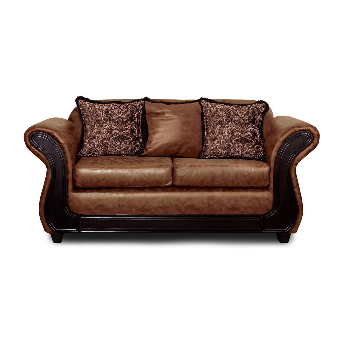 ADONIS LEUDH - Sofá 2 Personas Palermo Envejecido Extra Grande Terracota Con Pelitos