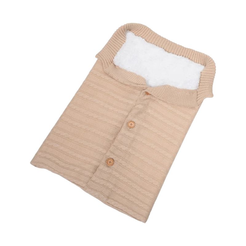 GENERICO - Saco De Dormir Manta para Bebe Recién Nacido Ultrasuave gris.