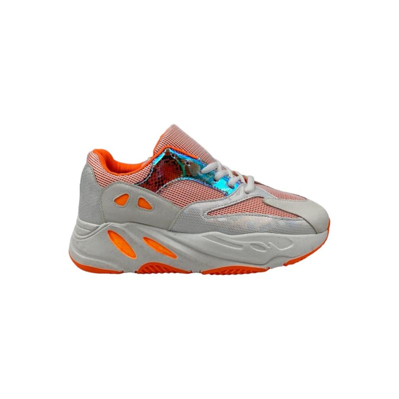 HERIEL - Zapatilla Naranja Neón Mujer