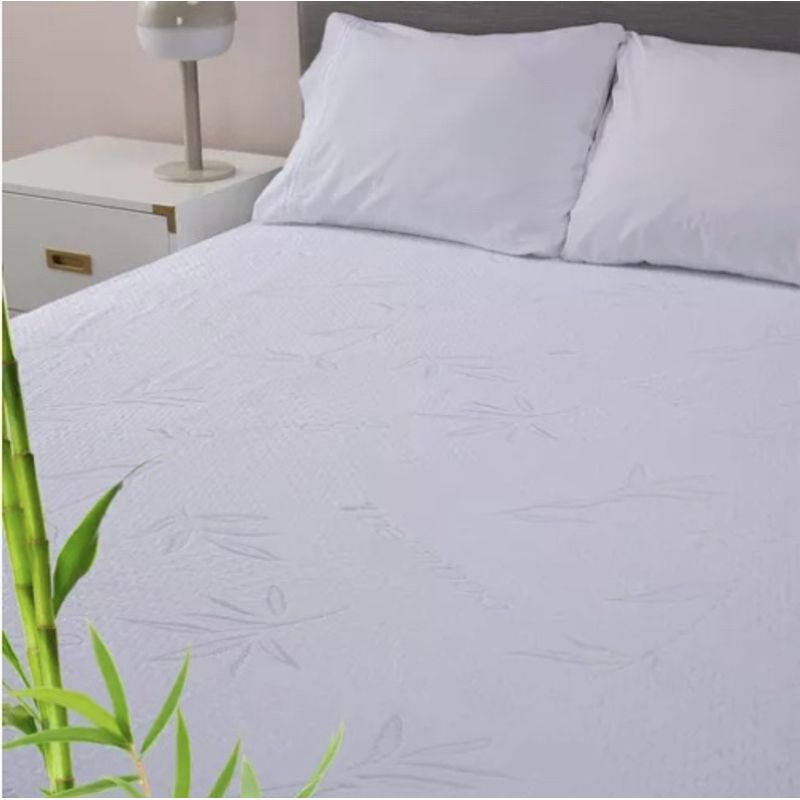 ATLAS - Cubre Colchón Impermeable Bambu 2 Plazas