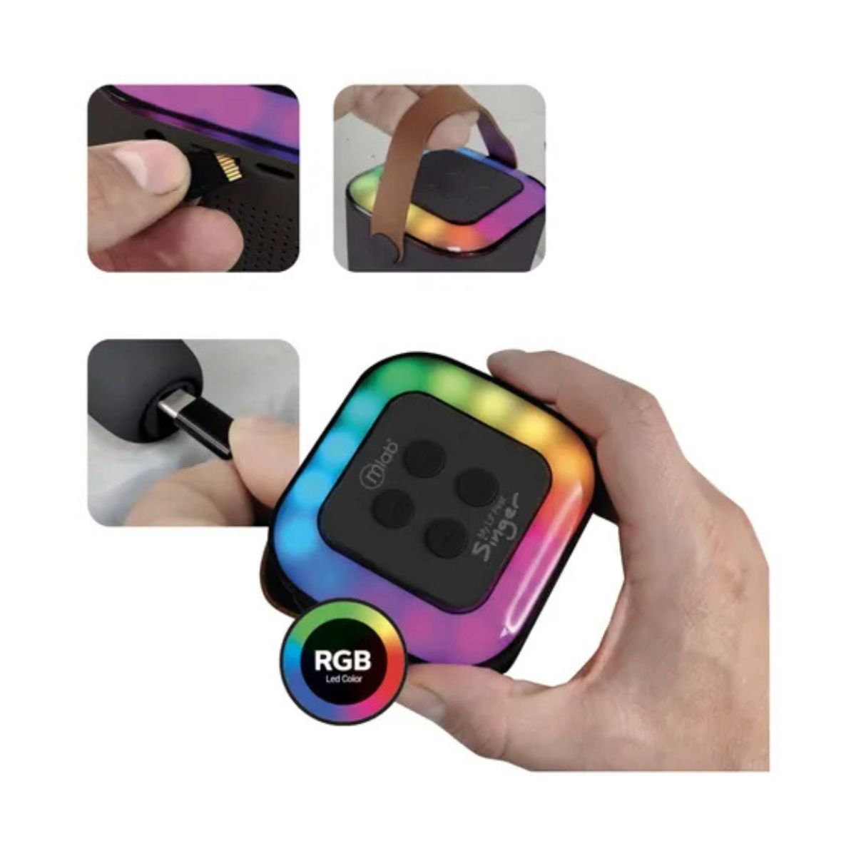 MICROLAB - PARLANTE PORTATIL MICROLAB MY LIL FIRST SINGER KARAOKE FUN FUNNY VOICE 09390