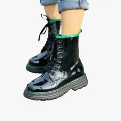 HERIEL - Botín Charol Combat Mujer