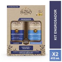 Pack Tío Nacho Engrosador 1 Shampoo + 1 Acondicionador Cu 415 ml
