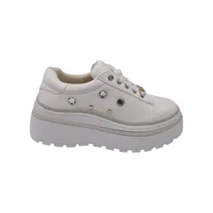HERIEL - Zapatilla Blanca Plataforma Mujer