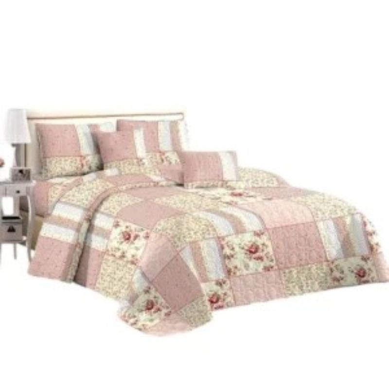 ANGELES DEL HOGAR - CUBRECAMA QUILT DE VERANO MAS JUEGO DE SABANAS KING
