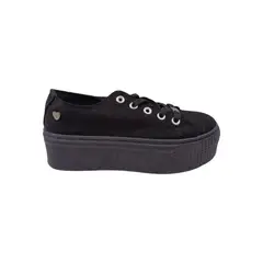 HERIEL - Zapatilla Negra Plataforma Mujer.