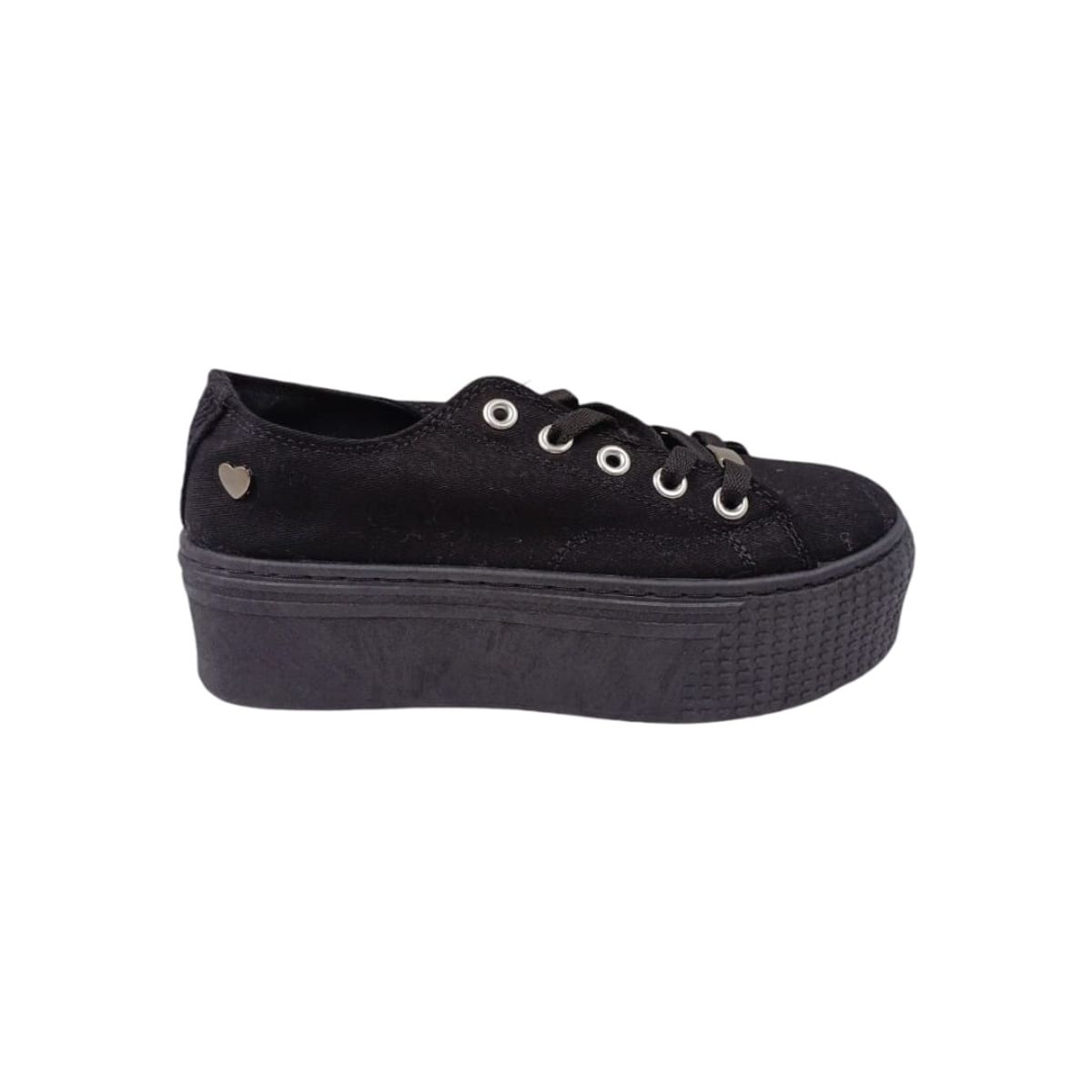 HERIEL - Zapatilla Negra Plataforma Mujer
