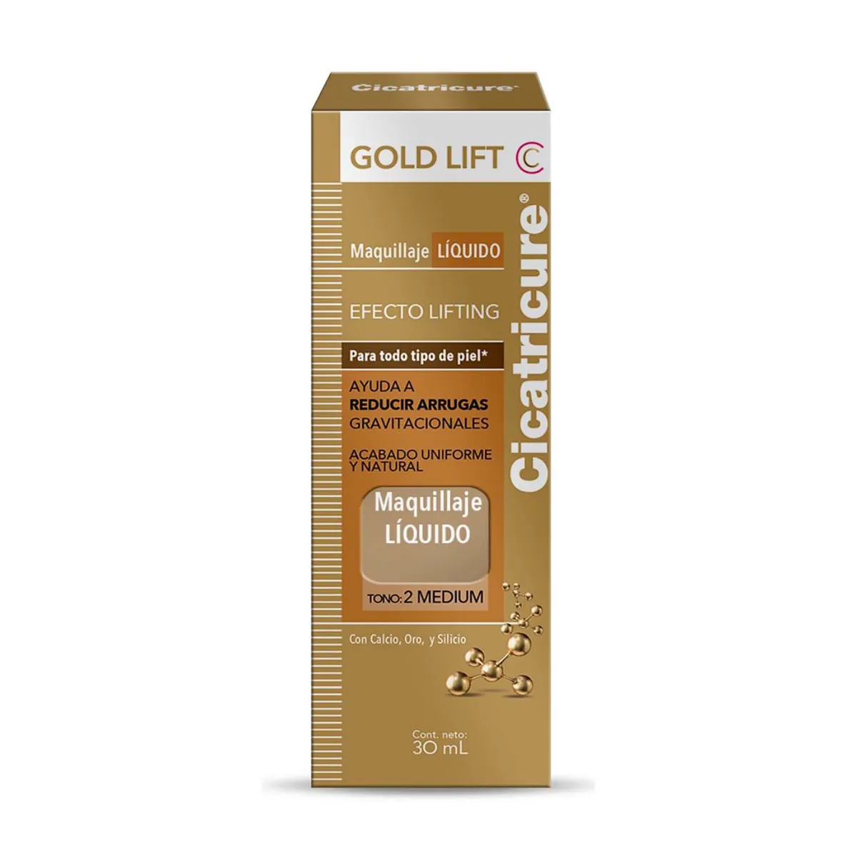 CICATRICURE - MAQUILLAJE GOLD LIFT MEDIO 30 ML