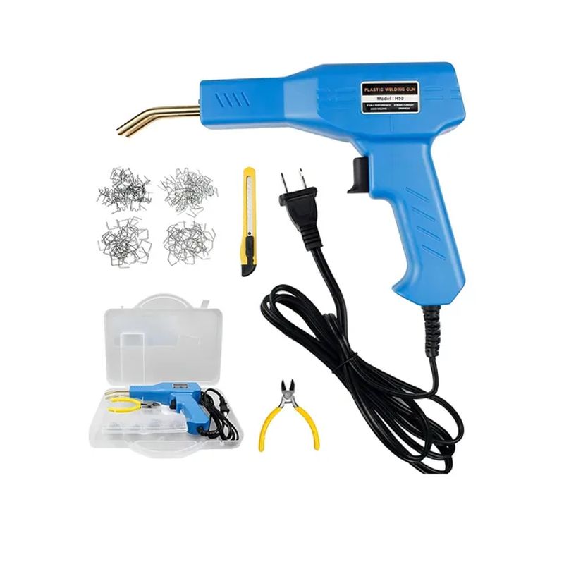 GENERICO - Máquina Pistola De Soldar Plástico Caliente 50w Color Azul
