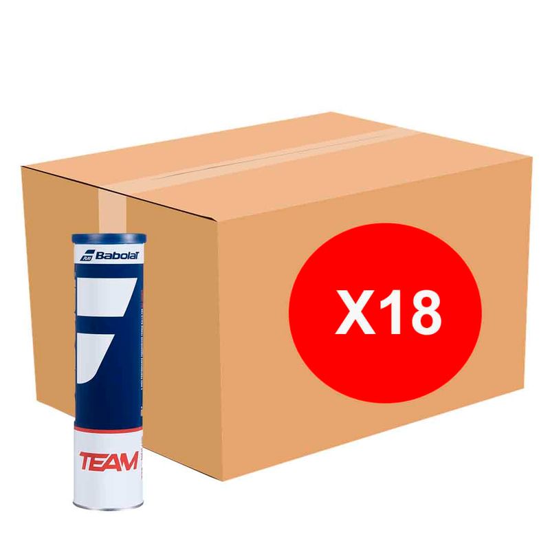 BABOLAT - Caja de Pelotas Tenis Babolat Team X4 - 18 Tarros