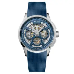 MIDO - Reloj Multifort Skeleton Chronograph Resina Azul