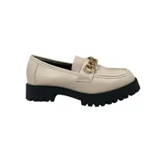 HERIEL - Mocasín Beige Cadena Mujer