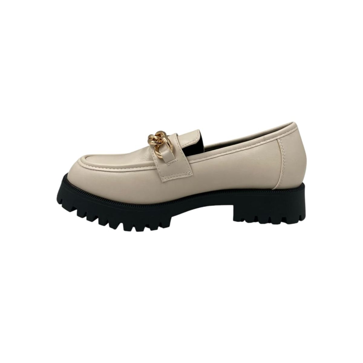 HERIEL - Mocasín Beige Cadena Mujer