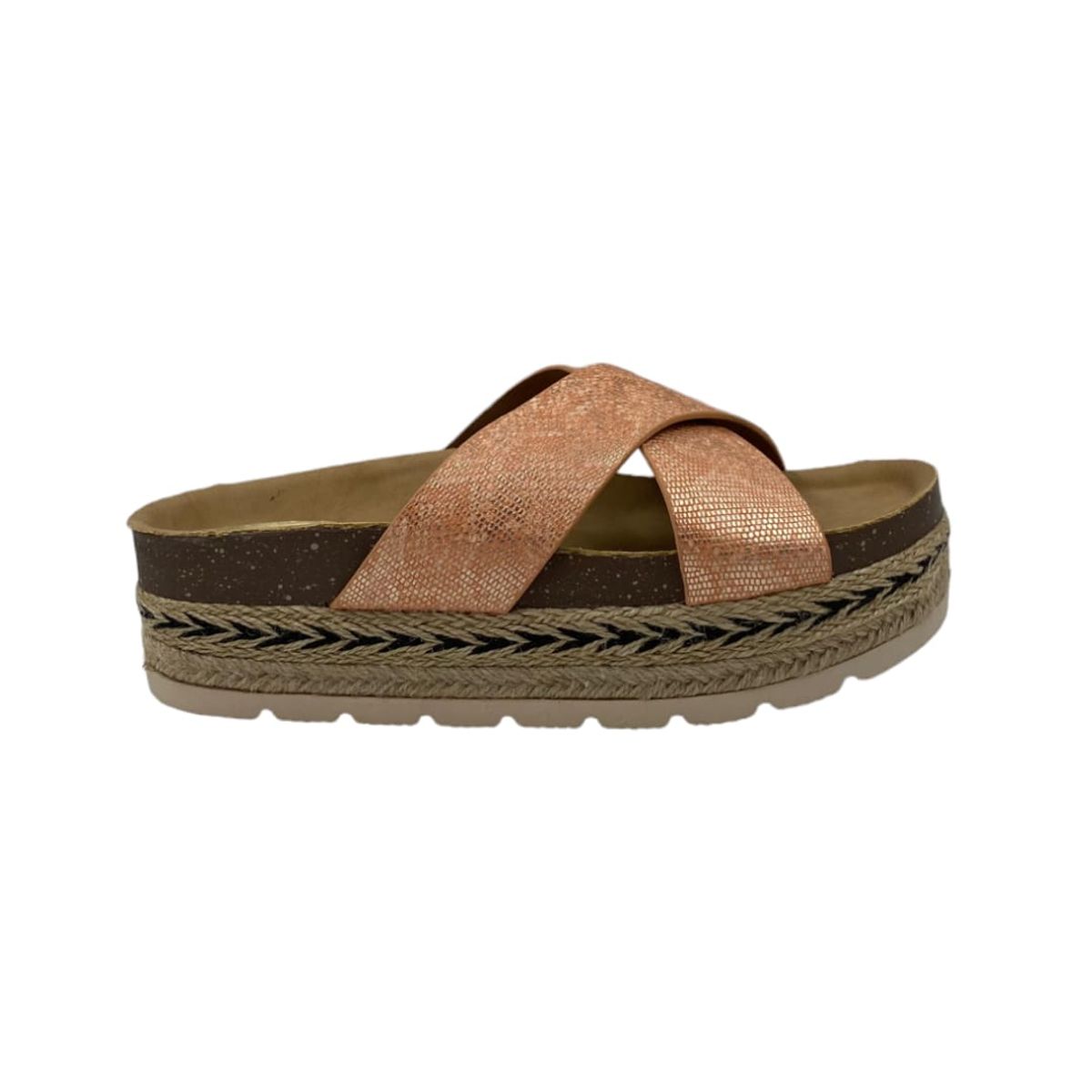 HERIEL - Sandalia Rosa Plataforma Mujer