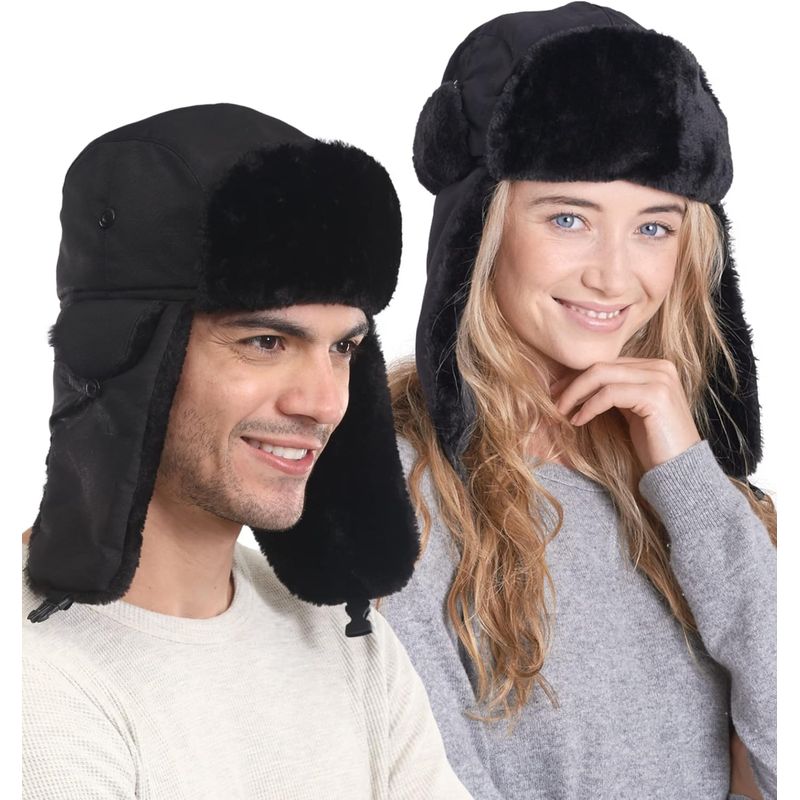 EKOL TACTICA MILITAR - Gorro Ruso Unisex Cálido De Lona Invierno Modo Aviador