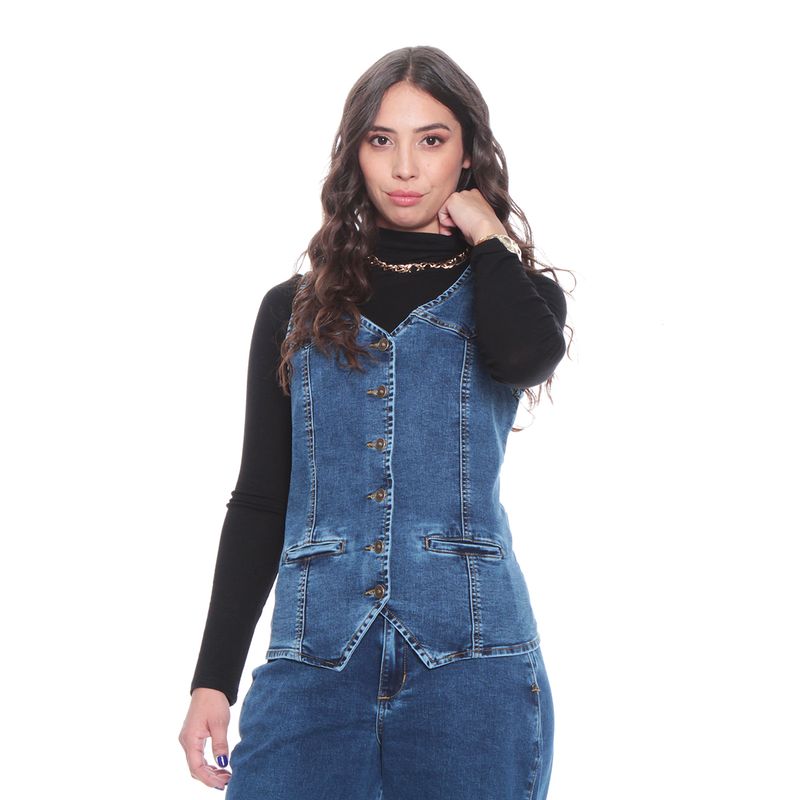WADOS - CHAQUETA VEST CORTES Y BOLSILLOS VIVO.
