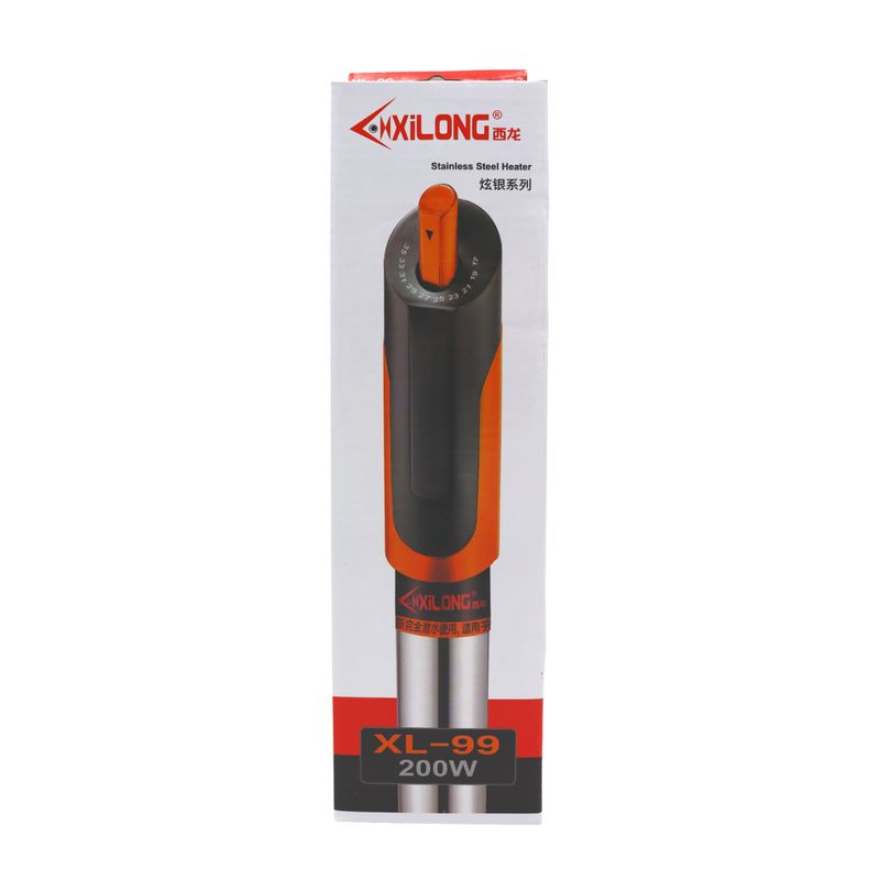 GENERICO - Calefactor de Acero Xilong 200W Para Acuarios Tortugueros.