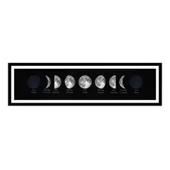 ALCUADRADO - Cuadro individual Panorámico Proceso lunar 120x30 cm Negro
