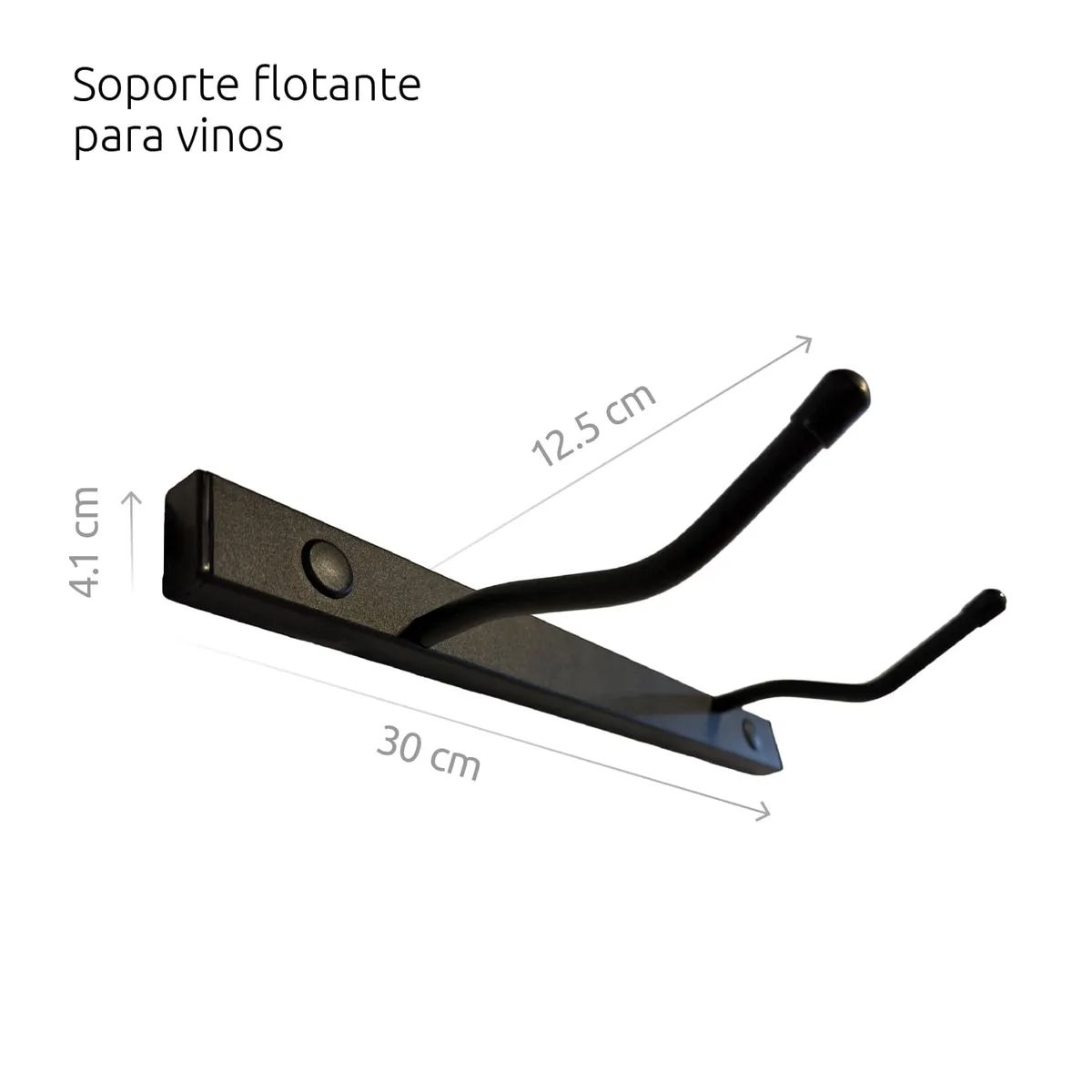 REBAJAS - Soporte Flotante De Pared Hierro Para Vinos Rebajas