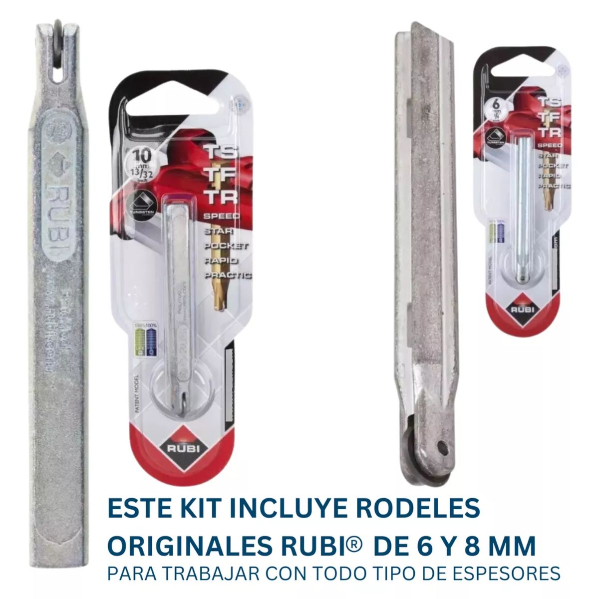 RUBI - Cortadora De Ceramica Rubi Practic 61 Con 2 Rodeles.