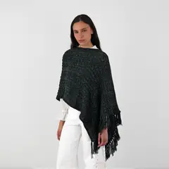 RAINDOOR - Poncho Flecos Gris Mujer