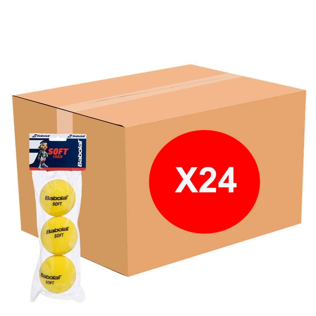 BABOLAT - Caja de Pelotas Tenis Babolat Soft Foam  X3 - 24 Set