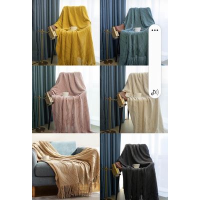 Imagen 2 del producto MANTA DE CHENILLE SUAVE DECORATIVA SOFA Y CAMA FLECOS