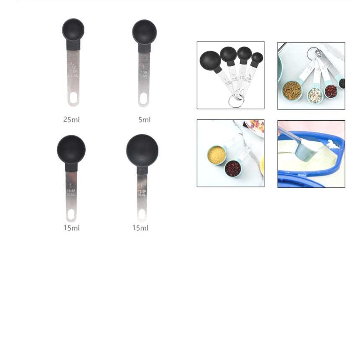 GENERICO - Juego De Tazas Medidoras Con Mango De Acero