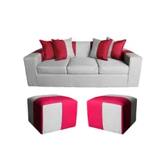 GENERICO - SOFA + 2PUFF AGUSTINA GRISBURDEO