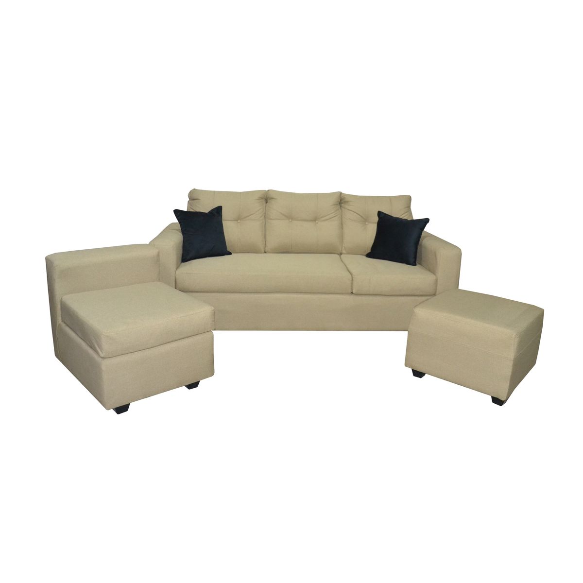GENERICO - SOFA ANTONELLA + 1 PUFF BEIGE