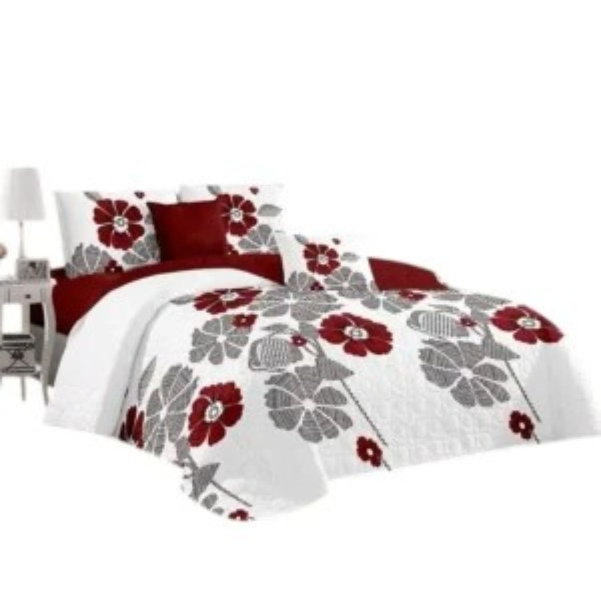 ANGELES DEL HOGAR - CUBRECAMA QUILT DE VERANO MAS JUEGO DE SABANAS KING.