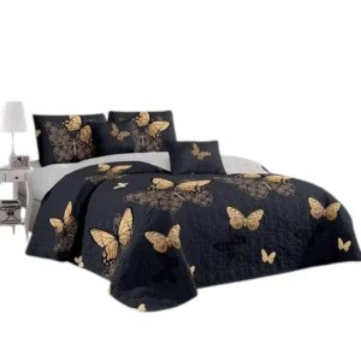 ANGELES DEL HOGAR - CUBRECAMA QUILT DE VERANO MAS JUEGO DE SABANAS KING.