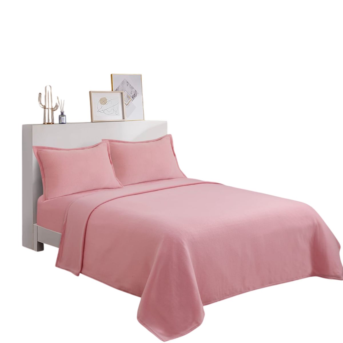 GENERICO - Sabana polar  liso color 2plazas con funda