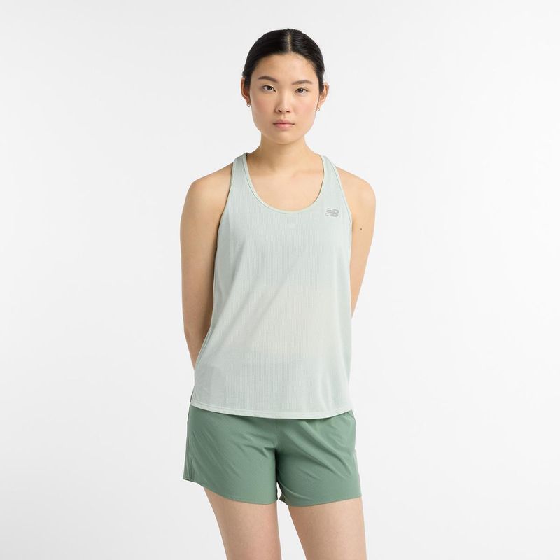 NEW BALANCE - Polera Sin Mangas Running Mujer New Balance Athletic Verde