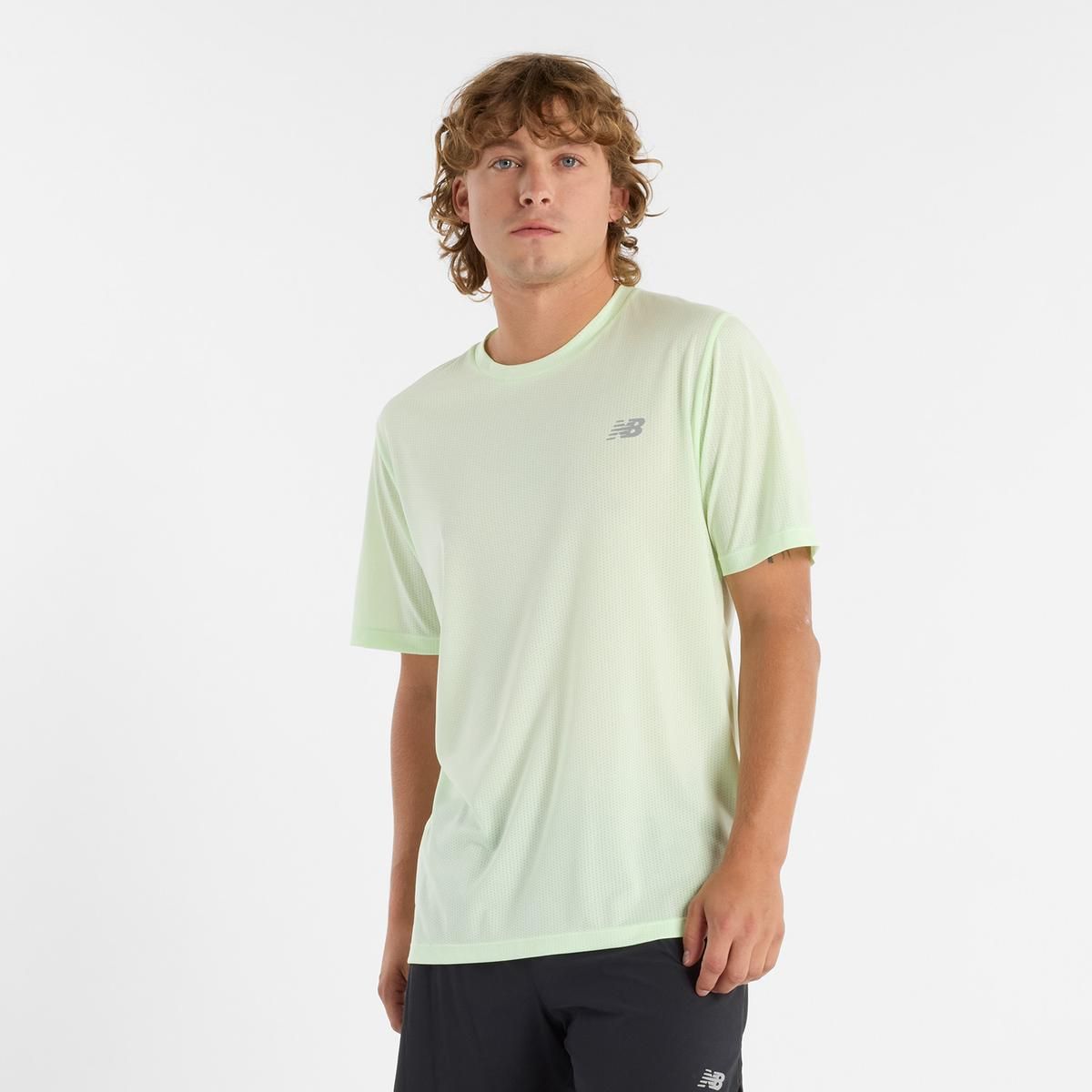 NEW BALANCE - Polera Entrenamiento Hombre New Balance Verde