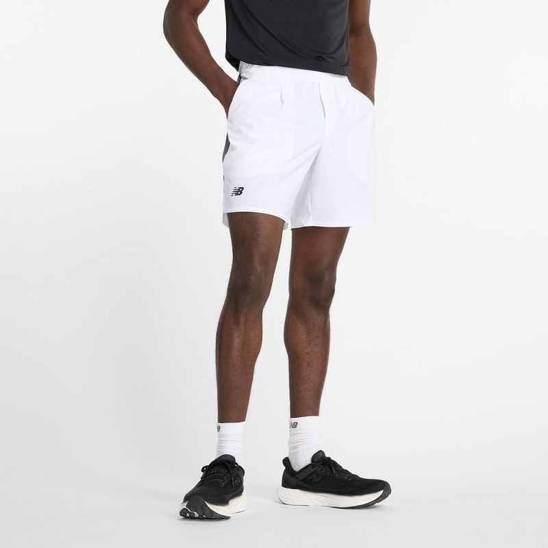 NEW BALANCE - Short Tenis Hombre New Balance Tournament Short Blanco