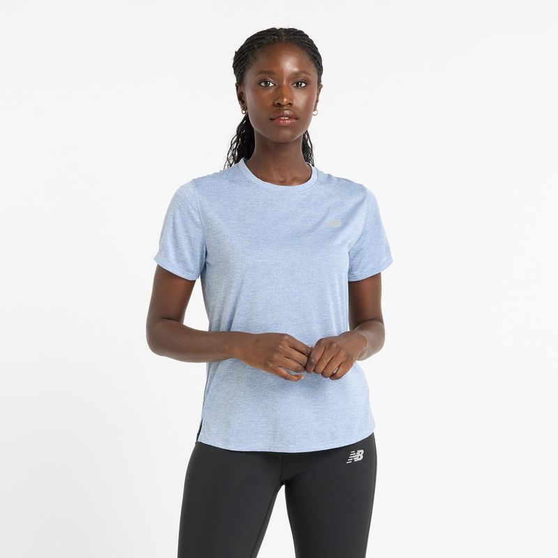 NEW BALANCE - Polera Running Mujer New Balance Athletic Celeste