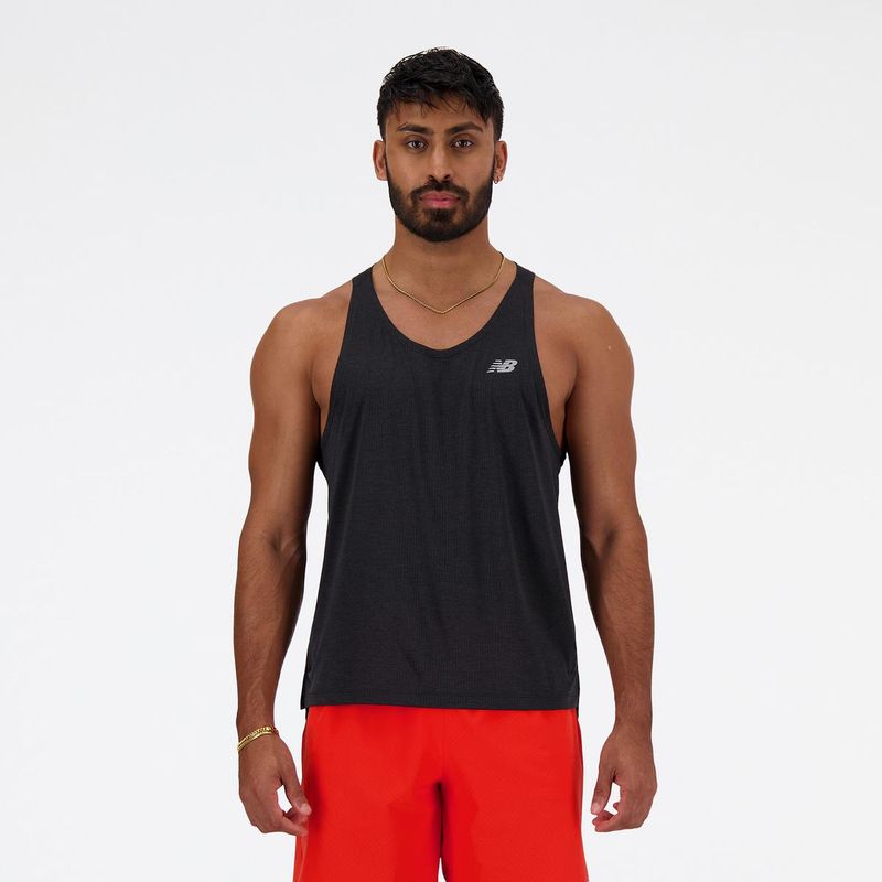 NEW BALANCE - Polera Sin Mangas Running Hombre New Balance Athletic Negra