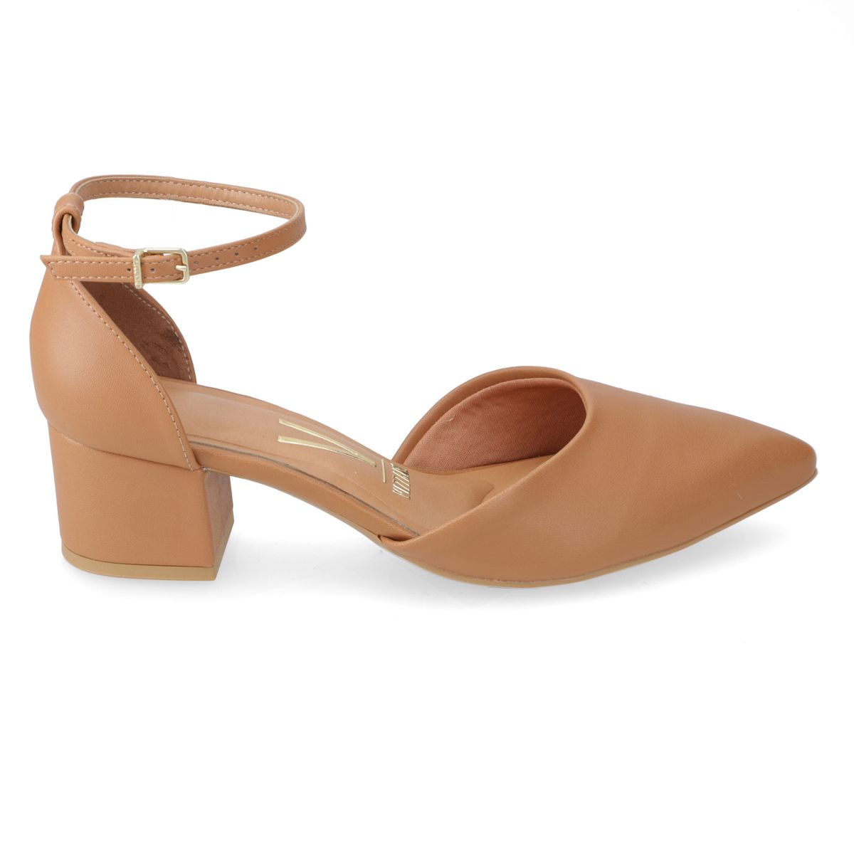 VIZZANO - Zapato Taco Stiletto Taco Cuadrado 5cm EcoCuero Camel