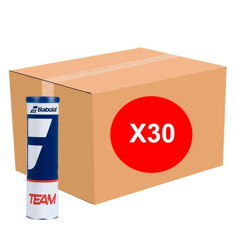 BABOLAT - Caja de Pelotas Tenis Babolat Team X3 - 30 Tarros