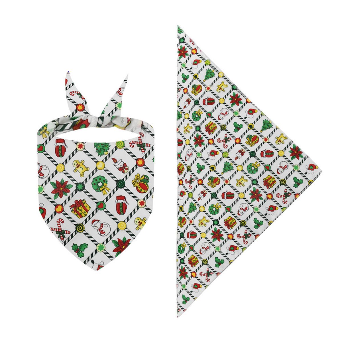 TIOZONEY - Bufanda de mascota navideña - Blanco