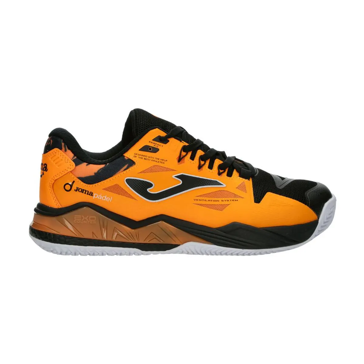 JOMA - Zapatilla Pádel Hombre Spin 25 Naranjo Joma