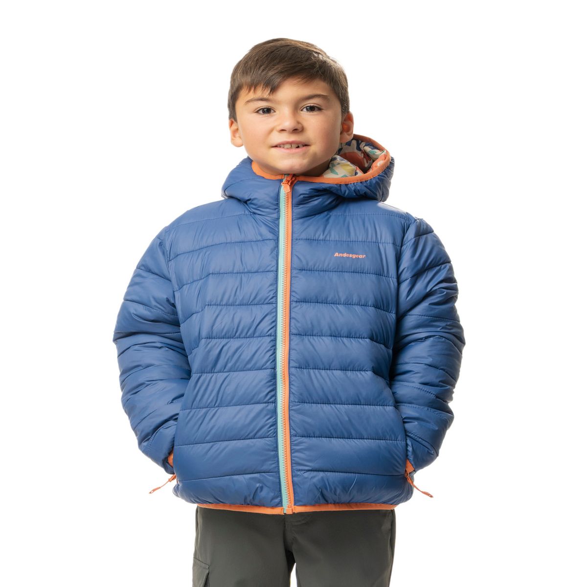 ANDESGEAR - Chaqueta Kids Chonchi Reversible Azul Andesgear