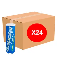 BABOLAT - Caja de Pelotas Padel Court X3 - 24 Tarros