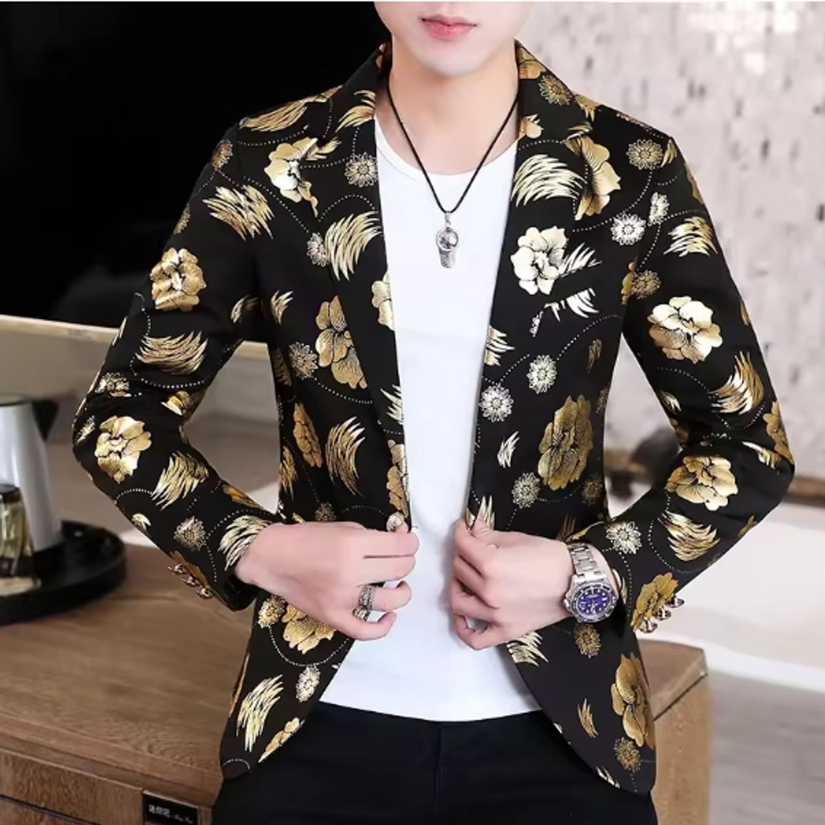 XPRESS RECHARGE - Blazer con flores muy elegante Para Hombre.