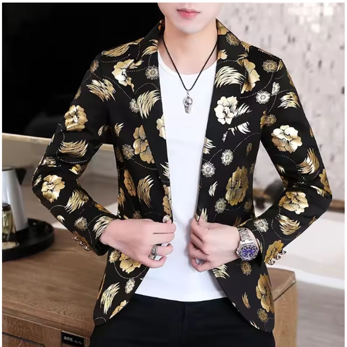 XPRESS RECHARGE - Blazer con flores muy elegante Para Hombre.