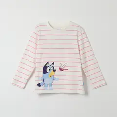 BLUEY - Polera Manga Larga Niña Libelula Rosado